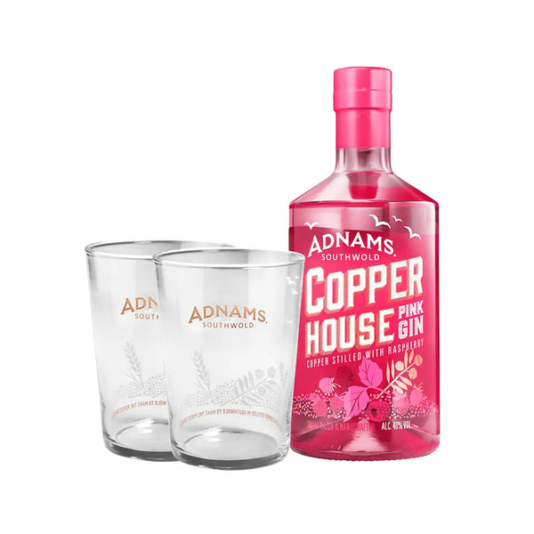 Adnams Copper House Pink Gin & 2 free Copper House Gin Tumblers - Adnams PLC